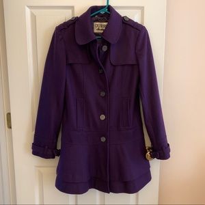 Guess purple/plum pea coat
